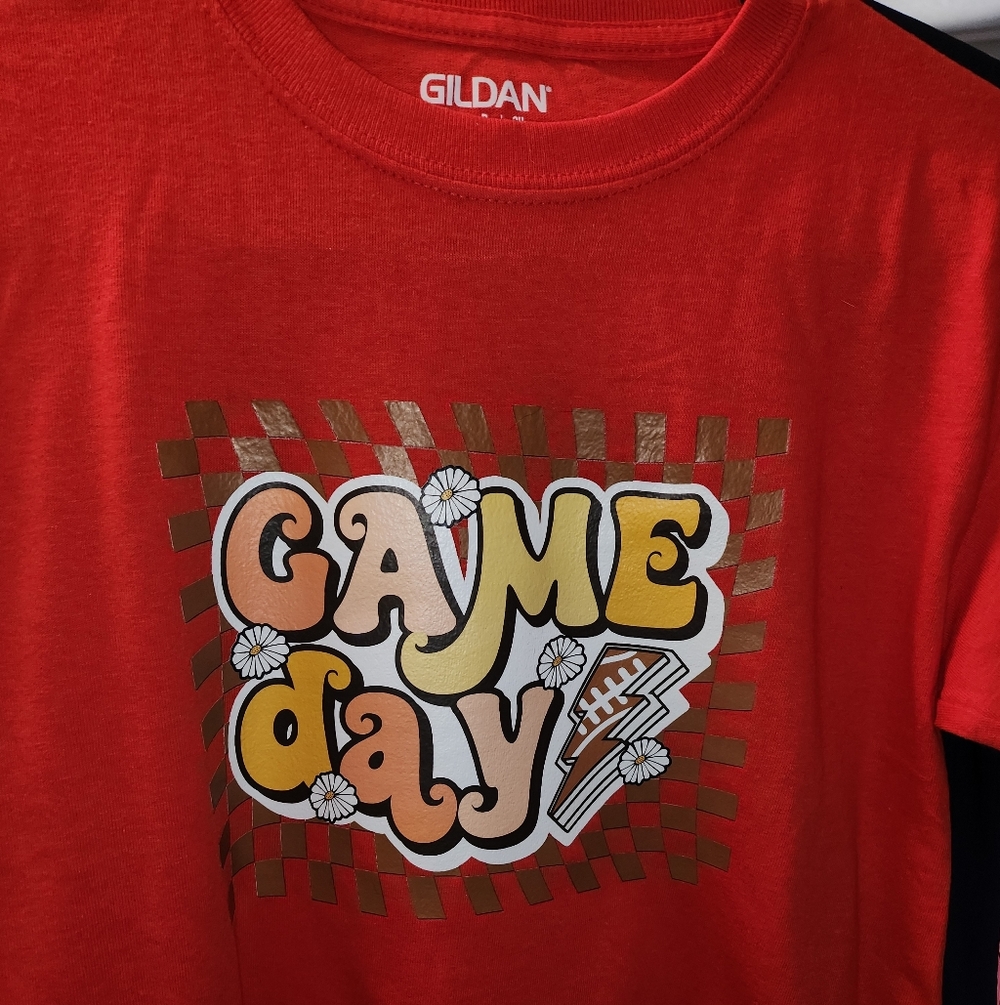 Gildan Red Game Day Tee with Bold Graphics